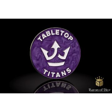 Tabletop Titans - Purple: 40mm Metal Coin - Baron of Dice