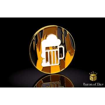 Beer Mug: 40mm Metal Coin - Baron of Dice