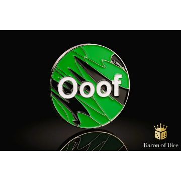 Ooof - Green: 40mm Metal Coin - Baron of Dice