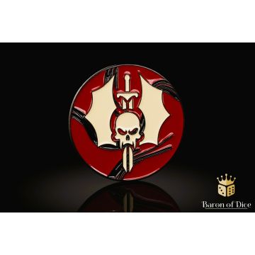 Cursed Vampire: 40mm Metal Coin - Baron of Dice