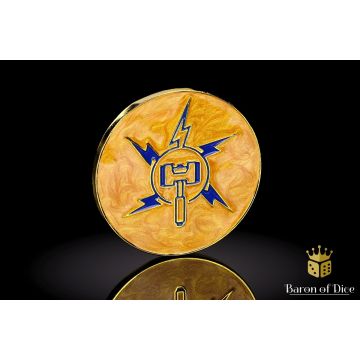 Lightning Hammer: 40mm Metal Coin - Baron of Dice