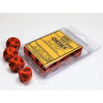 Fire: Speckled Set of Ten d10s - Chessex