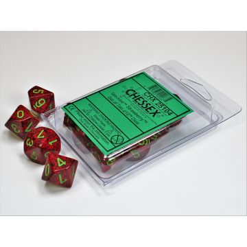 Strawberry: Speckled Set of Ten d10s - Chessex