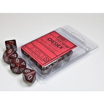 Silver Volcano: Speckled Set of Ten d10s - Chessex