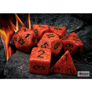 Fire: Speckled Polyhedral Dice Set - Chessex
