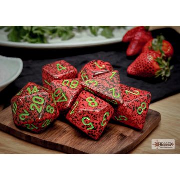 Strawberry: Speckled Polyhedral Dice Set - Chessex