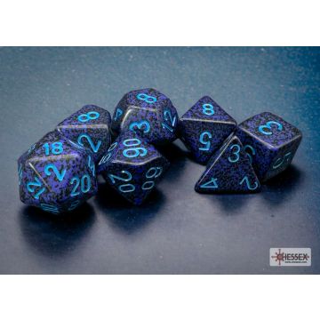 Cobalt: Speckled Polyhedral Dice Set - Chessex