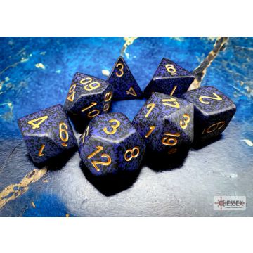 Golden Cobalt: Speckled Polyhedral Dice Set - Chessex