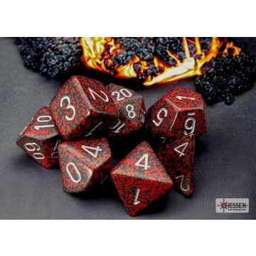Silver Volcano: Speckled Polyhedral Dice Set - Chessex