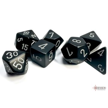 Black / White: Opaque Polyhedral Dice Set - Chessex