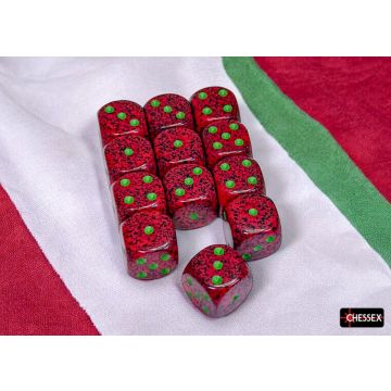 Strawberry: Speckled 16mm d6 Dice Block - Chessex