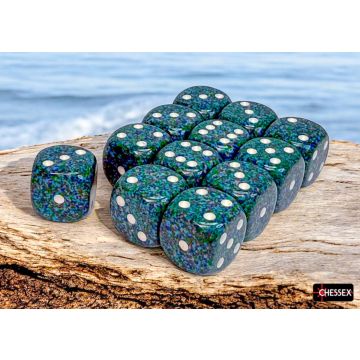 Sea: Speckled 16mm d6 Dice Block - Chessex