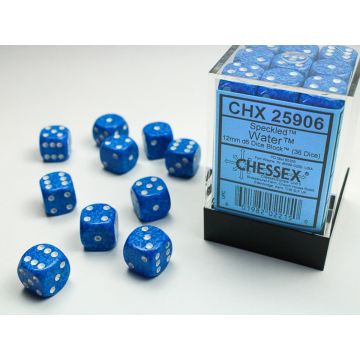Water: Speckled 12mm d6 Dice Block - Chessex