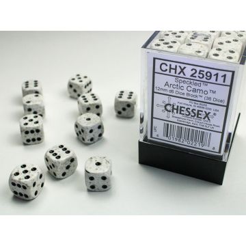 Arctic Camo: Speckled 12mm d6 Dice Block - Chessex