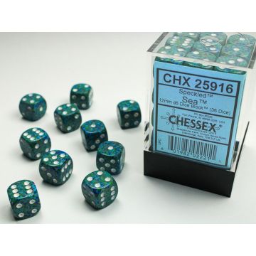 Sea: Speckled 12mm d6 Dice Block - Chessex