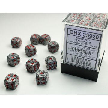 Granite: Speckled 12mm d6 Dice Block - Chessex