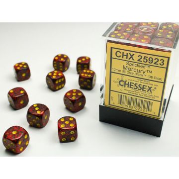 Mercury: Speckled 12mm d6 Dice Block - Chessex