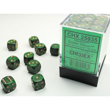 Golden Recon: Speckled 12mm d6 Dice Block - Chessex