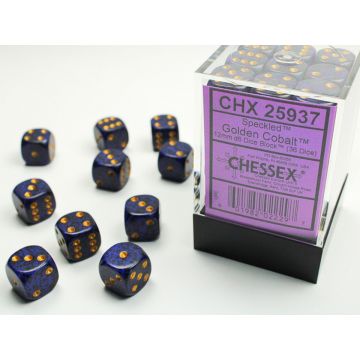 Golden Cobalt: Speckled 12mm d6 Dice Block - Chessex