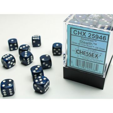 Stealth: Speckled 12mm d6 Dice Block - Chessex