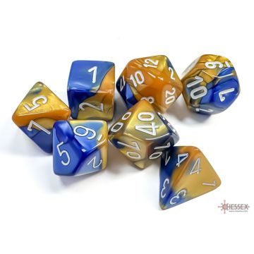 Blue / Gold: Gemini Polyhedral Dice Set - Chessex