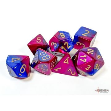 Blue / Purple: Gemini Polyhedral Dice Set - Chessex