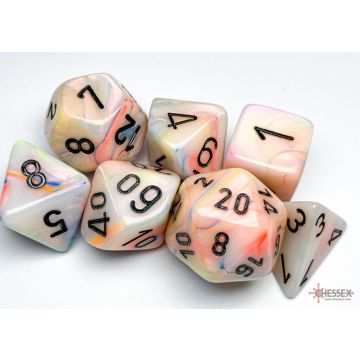Circus / Black: Festive Polyhedral Dice Set - Chessex