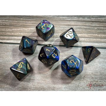 Shadow / Gold: Lustrous Polyhedral Dice Set - Chessex
