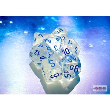 Icicle / Light Blue Luminary: Borealis Polyhedral Dice Set - Chessex