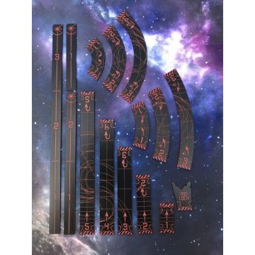 Space Template Red / Black with Tray (for X-wing 2.0)
