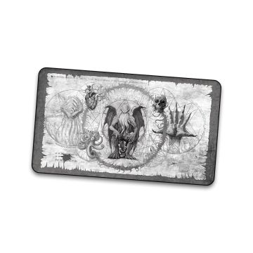 TCG: Cthulhu Scroll Grey Stitched Playmat - 61 x 35 cm