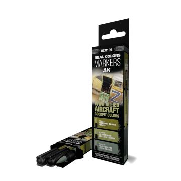 Real Colors Markers Set: WWII Allied Aircraft Cockpit Colors