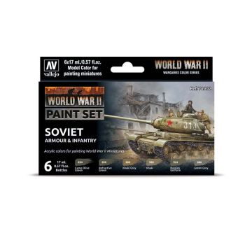 Soviet Armour & Infantry: Model Color Set - Vallejo 18ml