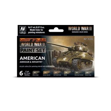 American Armour & Infantry: Model Color Set - Vallejo 18ml