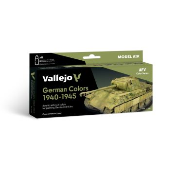 German WWII Colors 1940-1945: Model Air Set - Vallejo 18ml