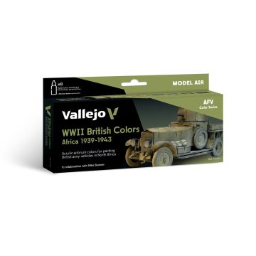 WWII British Colors Africa 1939-1943: Model Air Set - Vallejo 18ml