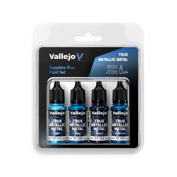 Sapphire Blue: True Metallic Metal Set - Vallejo 18ml