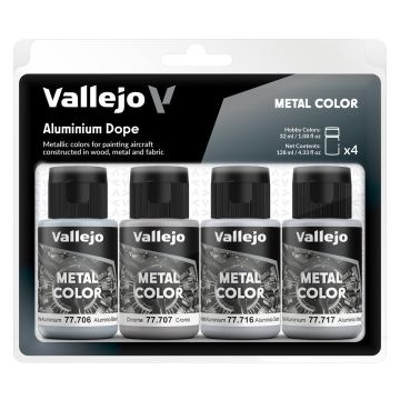 Aluminium Dope WWI & Early WWII: Metal Color Set - Vallejo 32ml